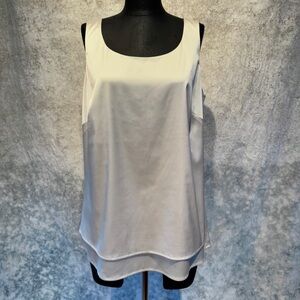 Chico's White Layered Sleeveless Blouse